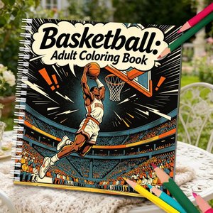 สมุดระบายสีแบบสันเกลียวสั่งทำพิเศษ ลดราคาพิเศษ ลาย K-pop บาสเก็ตบอล สำหรับผู้ใหญ่ บรรเทาความวิตกกังวล อุปกรณ์ศิลปะสำหรับโรงเรียน รับผลิตแบบ OEM/ODM - Product Image 5