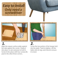 Pieds de meuble en bois massif 4 pièces pour canapé contemporain antidérapant Support de meuble TV pour lit/armoire/Table à thé