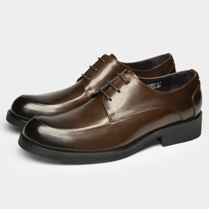รองเท้าหนังทรงสูงแบบทางการ เรียบง่ายและสง่างาม หนังสไตล์อังกฤษ ใช้งานได้หลากหลายและทนทาน รองเท้าแต่งงานผู้ชาย รองเท้าธุรกิจผู้ชาย - Product Image 6