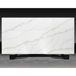 Losa de mármol de cuarzo blanco personalizada, encimera de cocina de piedra Artificial moderna, encimeras de tocador, pisos de hoteles, pared interior ignífuga - Product Image 1