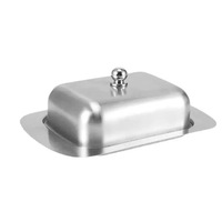 Beurrier en acier inoxydable 304 avec couvercle, récipient à beurre en métal brossé pour le rangement sur le comptoir de cuisine