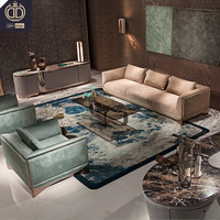 Bestseller Italienisches Luxus-Polstersofa aus Nubukleder Schwammholzrahmen Edelstahlbeine Anpassbar Villa Modern