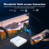 XS97 Quad Core Android 14 4K Ultra HD Streaming TV Box 2/8GB WiFi 6 Control Remoto por Voz Bajo Consumo de Energía GPU ARM Mali-450