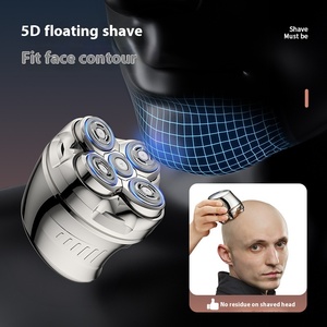 Rasoir électrique complet alimenté par USB, tête magnétique lavable, couteau à raser pour barbe, affichage numérique, étanche IPX6, batterie - Product Image 3