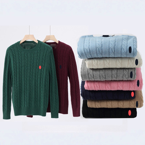 Chất Lượng Cao Tùy Chỉnh Thêu Thiết Kế Logo Sang Trọng Mềm Dệt Kim Len Mens Áo Thun Áo Len - Product Image 1