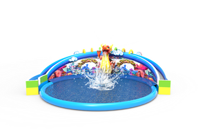 Venta DE FÁBRICA DE China <span class=keywords><strong>Parque</strong></span> acuático inflable gigante de aguas profundas con tobogán de agua inflable de piscina grande para negocios de alquiler - Product Image 2