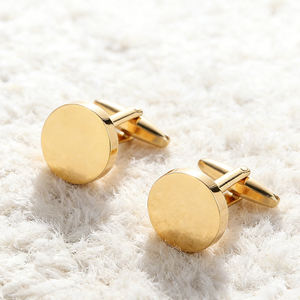 <span class=keywords><strong>Gemelos</strong></span> de Acero Inoxidable Redondos Lisos de Alta Calidad para <span class=keywords><strong>Camisa</strong></span>, 2 Piezas, Personalizables con Grabado, Venta al por Mayor para Hombre - Product Image 6