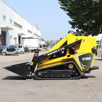 Mini-chargeuse compacte sur chenilles Derette pour travaux de jardinage, applications agricoles et chantiers restreints