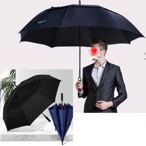 Promotional 54 Inch Automatic Open Golf Umbrella Oversize <b>Extra</b> <b>Large</b> Double Canopy Vented Windproof Waterproof Stick Umbrellas - Product Image 1