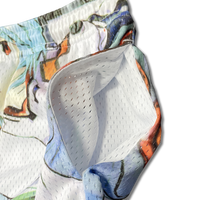 Shorts de sport personnalisés à motif imprimé par sublimation, style anime et dessin animé, coupe ample, respirants, avec cordon de serrage