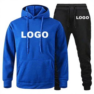 Wholesale Unisex Plain <b>Pullover</b> Hoodie & Jogger Tracksuit Set Custom Private Label <b>Men</b> 2 Piece Sweat Suit Premium Cotton - Product Image 6