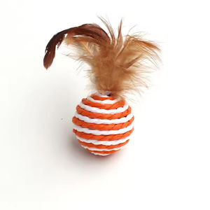 Jouet interactif amusant pour chat d'intérieur : griffoir auto-amusant avec souris à plumes – Anti-ennui pour chatons et animaux de compagnie - Product Image 5