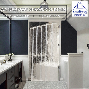 <span class=keywords><strong>Rideau</strong></span> <span class=keywords><strong>de</strong></span> <span class=keywords><strong>douche</strong></span> classique en PEVA, 12 crochets, imperméable, résistant à la moisissure, antibactérien, impression numérique semi-transparente 3D, écologique - Product Image 2