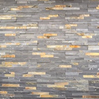 Revêtement mural extérieur flexible en pierre PU, imitation ardoise naturelle moderne, résistant aux acides, pour la décoration murale en gros
