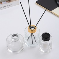 Bouteilles de diffuseur à roseaux en verre transparent rechargeables de 150 ml, 200 ml, 500 ml pour parfums d'intérieur, décoration, aromathérapie et huiles essentielles, avec bouchon