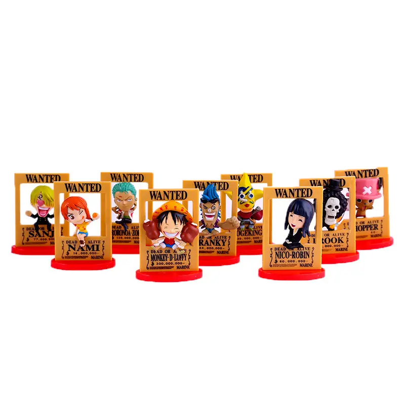 9 teile/satz Anime Zoro Nami wollte Ruffy Sanji Mini Figuren Set für Kinder