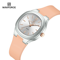 Montre NAVIFORCE originale 7129, élégante montre à quartz pour femme, étanche 5 ATM, bracelet en silicone décontracté
