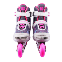 Patins à roulettes 3D à tricotage volanté, réglables, 4 roues, avec frein lumineux inclus, pour l'extérieur, à prix abordable – Vente Flash