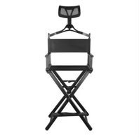 Chaise de Réalisateur Professionnelle Pliante en Métal, Portable et Robuste, pour Utilisation Intérieure et Extérieure, Idéale pour le Camping, le Maquillage, la Plage et comme Mobilier.