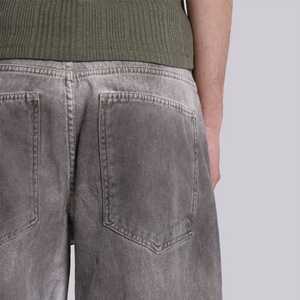กางเกงยีนส์ทรงตรงเอวต่ำสไตล์ใหม่สำหรับผู้ชาย ล้างแบบ Monkey Wash ทรงหลวมสบายๆ สำหรับผู้หญิง - Product Image 4