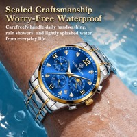 Luxuriöse Herren-Edelstahluhr 3BAR Wasserdicht Quarzwerk-Uhr 42mm Leuchtende Hombre Armbanduhren