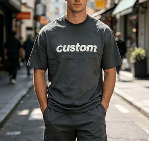 Camiseta Personalizada de Manga Corta con Cuello Redondo para Hombre, Corte Regular, Algodón, Estampado de Letras, Estilo Casual Urbano - Product Image 5