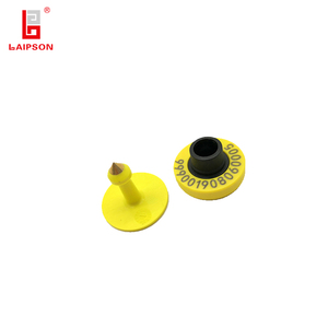 Si EID RFID hdx fdx-b 134,2 Khz anti-envejecimiento de código de barras de ganado de etiqueta de oreja - Product Image 1