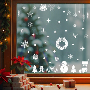 Adesivi Statici per Finestre Natalizi 2026 2027, Fiocchi di Neve, Renne, Decorazioni Invernali per Vetri, <span class=keywords><strong>Capodanno</strong></span>, Vendita all'Ingrosso - Product Image 4