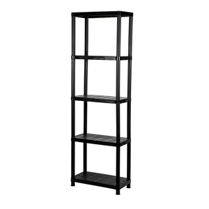 BLACK 5-Tier Boltless Plastic Shelves - 24*12inch Storage Rack for Garage, Home, Warehouse &amp; Store - Product Image 6