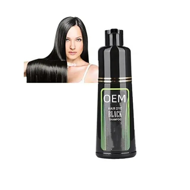 Snelle Verzending Bruine Waskleur Snelle Natuurlijke Kruiden Permanente Zwarte Haarverf Shampoo 3 In 1