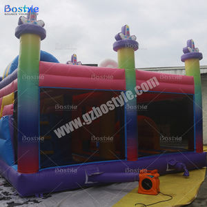 Nouvel équipement <span class=keywords><strong>de</strong></span> location <span class=keywords><strong>de</strong></span> fête Offre Spéciale Kids Frozen Gonflables Bouncer Combo <span class=keywords><strong>Elsa</strong></span> Bounce House avec toboggan Jumping Castle - Product Image 3