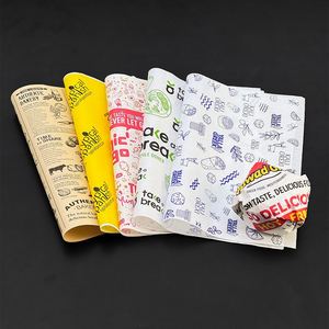 Food Grade Greaseproof Waterproof Baking <b>Paper</b> Eco-Friendly Recyclable Custom Printed Food <b>Wrapping</b> <b>Paper</b> for <b>Burger</b> Cookie - Product Image 1