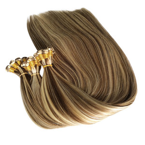 Doris <span class=keywords><strong>Beauty</strong></span> 2025 – Extension di capelli russi biondi caldi con radice naturale, invisibili, di alta qualità 12A, Remy, con trama annodata a mano - Product Image 6