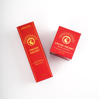 Boîte en carton pliable personnalisée rouge pour produits de soin de la peau, fabrication OEM en Chine, avec estampage à chaud doré