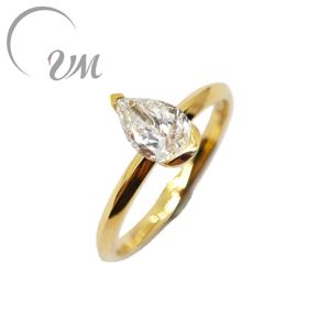 Кольцо UM Jewelry из цельного золота 18 карат с выращенным в лаборатории бриллиантом в оправе Bezel, сертифицировано NGTC, для помолвки, повседневной носки, вечеринок и свадеб - Product Image 1