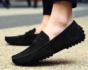 <span class=keywords><strong>Mocasines</strong></span> para caminar de oficina para <span class=keywords><strong>hombre</strong></span>, cabeza de gamuza de 10 colores, ligeros, transpirables, cómodos, acolchados, Oxford, planos, informales, tendencia de Beanshoe - Product Image 5