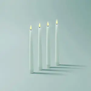 High Quality 3D Flickering Flameless Light Blue LED Candle Real Wax With Remote Control Battery Powered Home Decoration