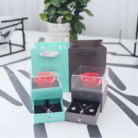 Gros Boîte rigide tiroir couvercle acrylique carton laminé coulissant emballage cadeau luxe