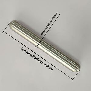 Thickened Stainless Steel Single Cigar Protective Sleeve Cigar Holder Portable Cigar <b>Round</b> Tubes - Product Image 4