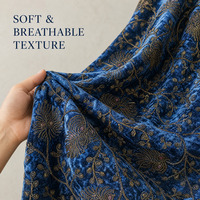 Tissu en velours brodé en gros HA-21000, tissu floral extensible pour robe, manteau, jupe, couleur personnalisée, OEM ODM, faible MOQ