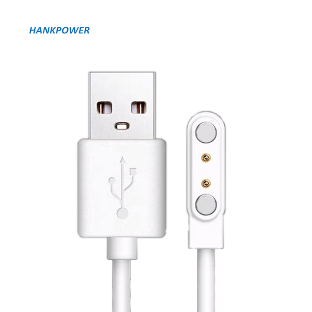 USB2.0 Male to 2 Pin Pogo Power Charger Cable USB Magnetic Charger Cable for Smart Watch Charger Pin