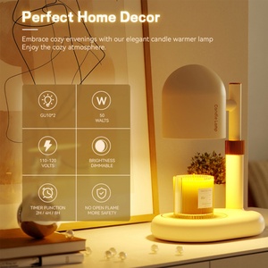 Decorative <b>Lighting</b> Flameless Candle Warmer Lamp Warm White Dimmable GU10 Table Lamp <b>Timer</b> for Home Decor - Product Image 4