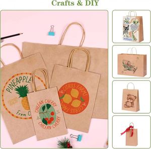 Sac fourre-tout en papier kraft en gros pour café à emporter, cadeau avec logo personnalisé, impression sérigraphique offset - Product Image 5