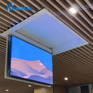 Support de télévision motorisé pour plafond de 32 à 55 pouces avec télécommande, support de télévision encastré au plafond - Product Image 3