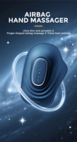 Nouveau masseur pour les mains en cuir PU, 3 modes, batterie au lithium intégrée, pression d'air, chauffage, contrôle de la minuterie, massage des doigts, de la paume et du poignet