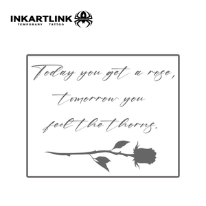 Autocollant de <span class=keywords><strong>tatouage</strong></span> semi-permanent à base de plantes avec citation personnalisée sur le thème des roses, imperméable, longue durée (15 jours), pour le <span class=keywords><strong>cou</strong></span> et le dos des femmes - Product Image 3