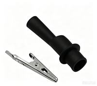 1 Paire de Pinces Crocodiles de Test Rouge et Noir 10A 1000V, Sondes de Testeur Multimètre pour Mesure de Puissance AC/DC