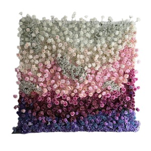 Classic Rose Floral <b>Flower</b> <b>Wall</b> Durable 5D Floral Panel Soft Silk Backdrop For Wedding Ceremony Party <b>Wall</b> Decor - Product Image 2