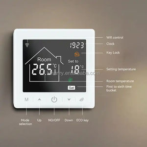 Thermostat <span class=keywords><strong>de</strong></span> chauffage par le sol en matériau ABS ignifuge R9W.716 AC Contrôleur <span class=keywords><strong>de</strong></span> température intelligent pour utilisation dans les salles <span class=keywords><strong>de</strong></span> bain d'hôtel Moderne - Product Image 2