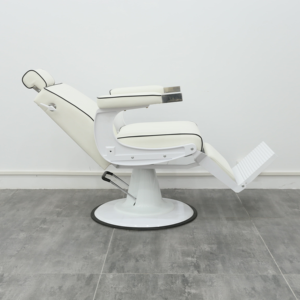 Chaise de barbier professionnelle blanche pour hommes chaise de barbier hydraulique chaise de <span class=keywords><strong>coiffure</strong></span> inclinable de style blanc - Product Image 5